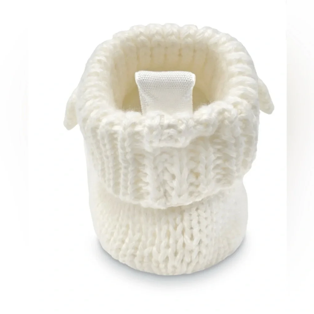 Carter’s Adorable Cream Knit Baby Booties With Bunny Design